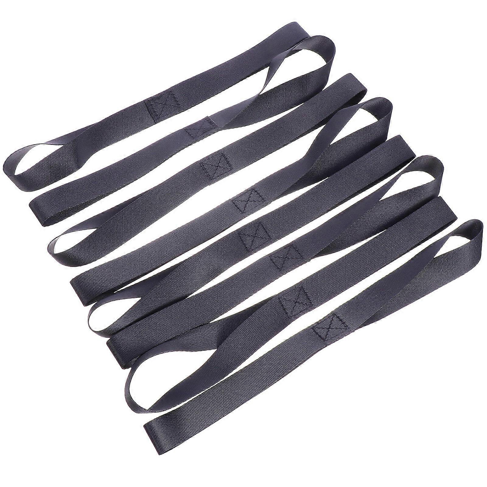 Car Tie Downs Rope Black Loop Tie Down Strap for Motorcycle 8Pcs