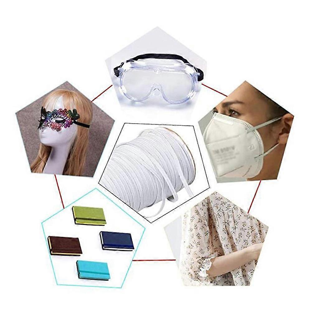 Mask Elastic Rope Comfortable Replacement Elastic Strap for Hanging Use 80 Yard Roll