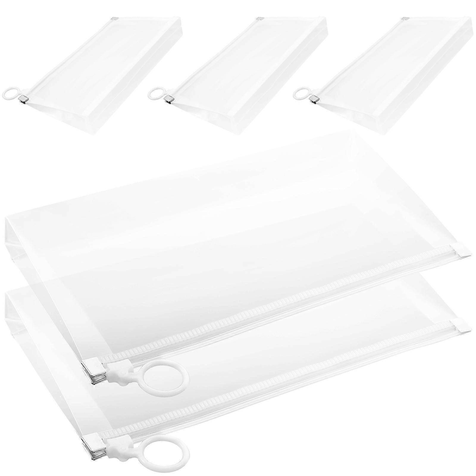 White Large Capacity File Envelopes Document Organizers for Storage 5Pcs