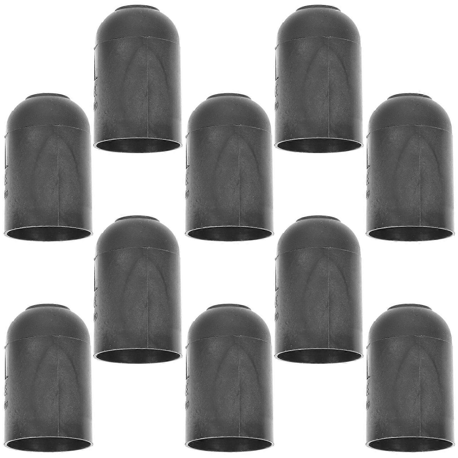 Lamp Socket Replacement E27 Light Base for Light Bulb 20Pcs Black Pet