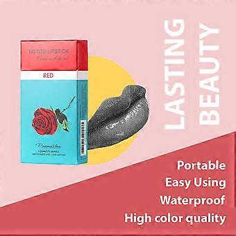 Set di 20 rossetti effetto tatuaggio, tinta labbra a lunga durata e impermeabile con applicatore in cotone, colore a prova di bacio.