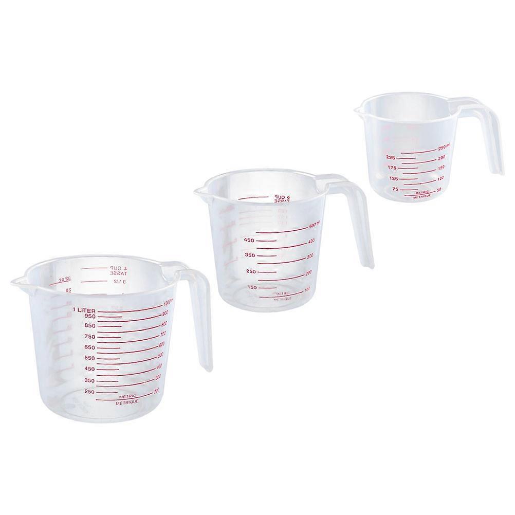 Baking Measuring Cup Set Plastic Measuring Cups for Home Use 3Pcs