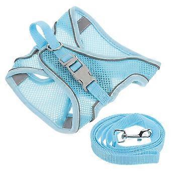 Harnais pour chien avec laisse, harnais pour animaux de compagnie pour le dressage et la promenade (1 ensemble)