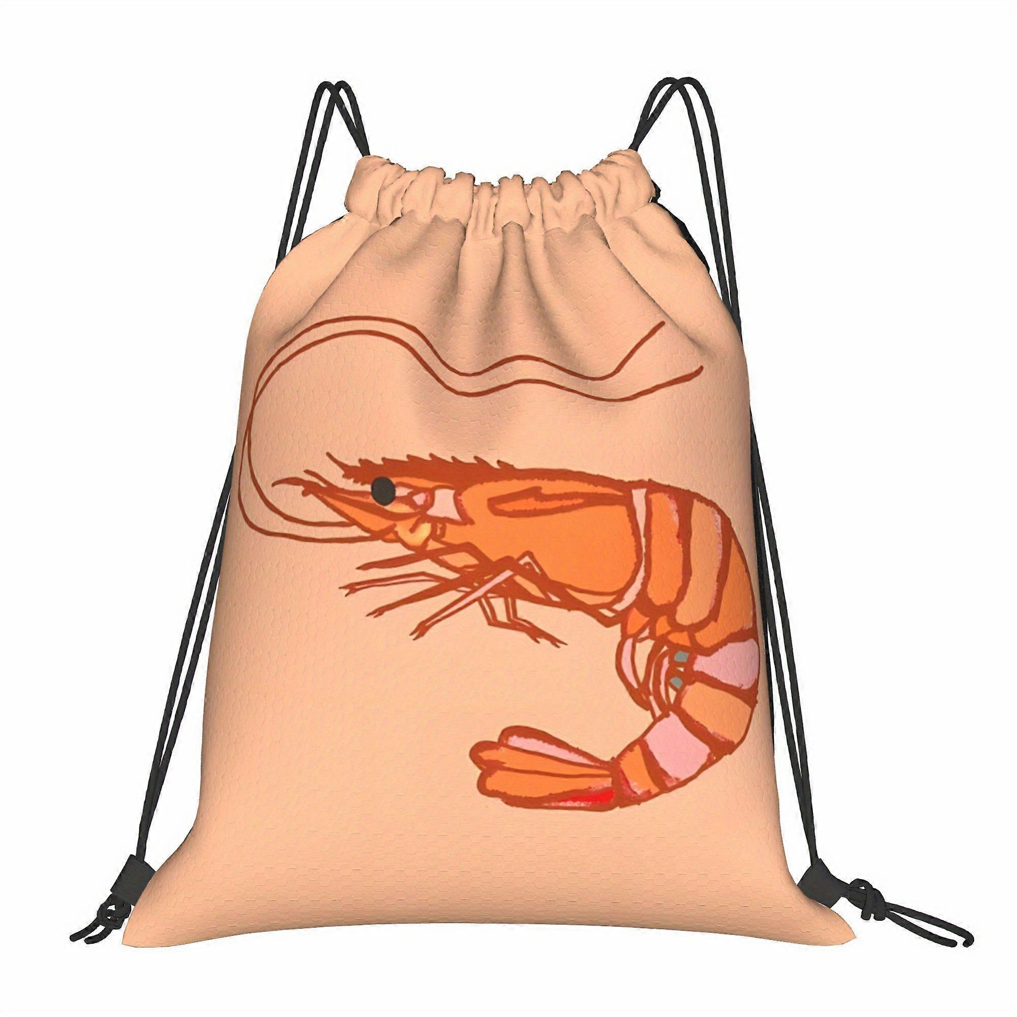 Shrimp Drawstring Bags-Cqazw