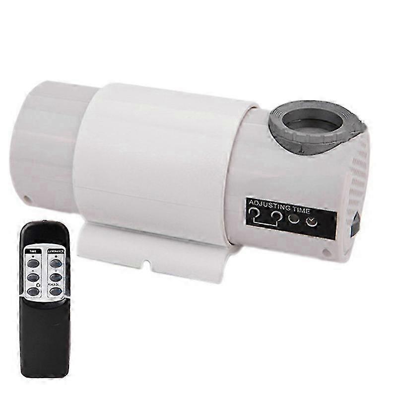 Digital LED Projection Desk Clock Silent Remote Control,White, Plug