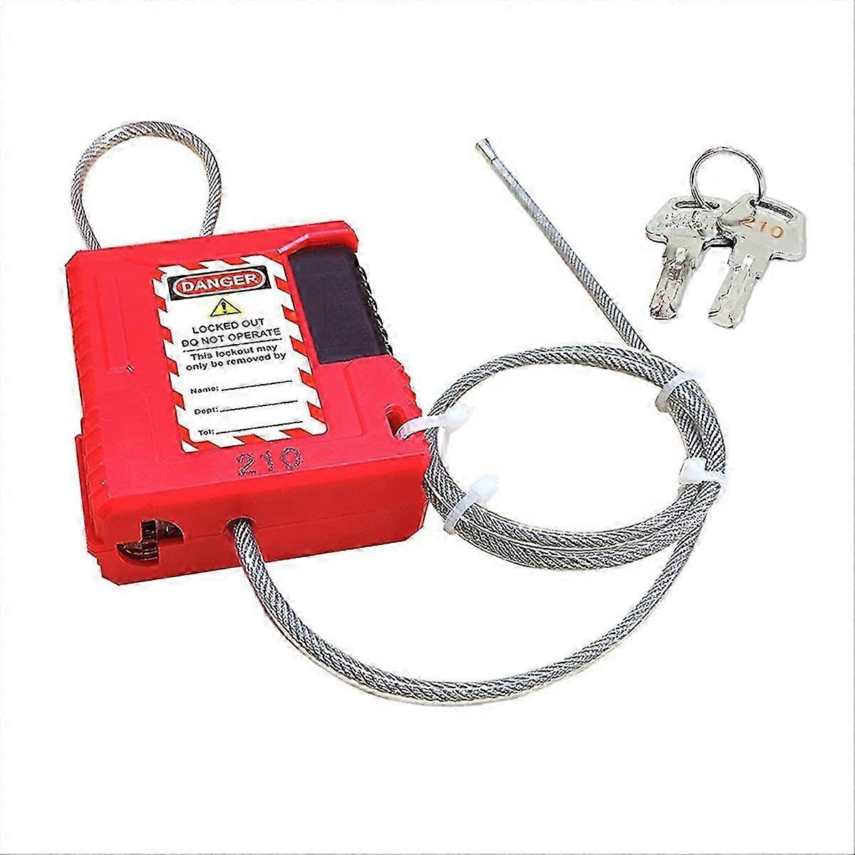 Lockout Tagout Cable Lock - 3.3ft Adjustable Cable Lock