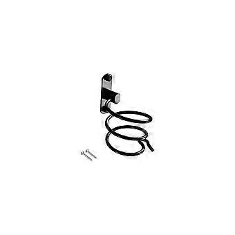 Hair Dryer Holder Wall Mounted with Drilling For Hotel, Bathroom, Toilet, Barbershop Aluminum, Matte Finish, Black, 1 Piece.