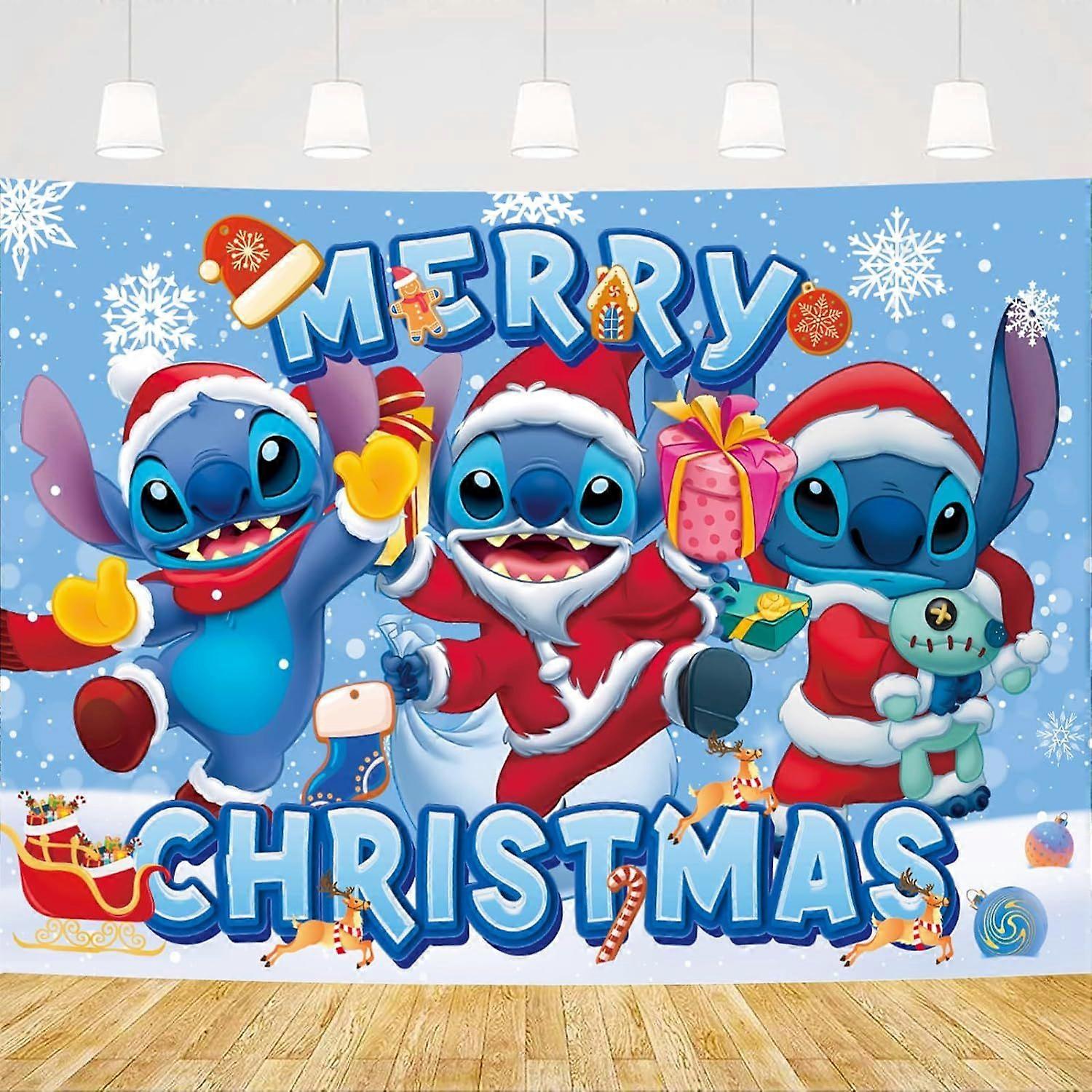 Stitch karácsonyi születésnapi backgroud