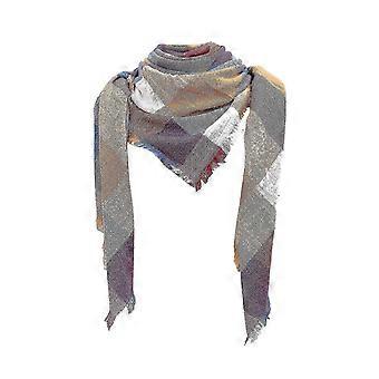 XYYC-Womens Warm Long Shawl Wraps Large Scarves Knit Cashmere Tassel Plaid Scarf