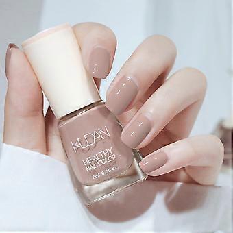 Nøgen neglelak, mælketefarve neglelak, langvarig spånbestandig og hurtigtørrende neglelak til DIY negle derhjemme Salon 8ML (nøgen)