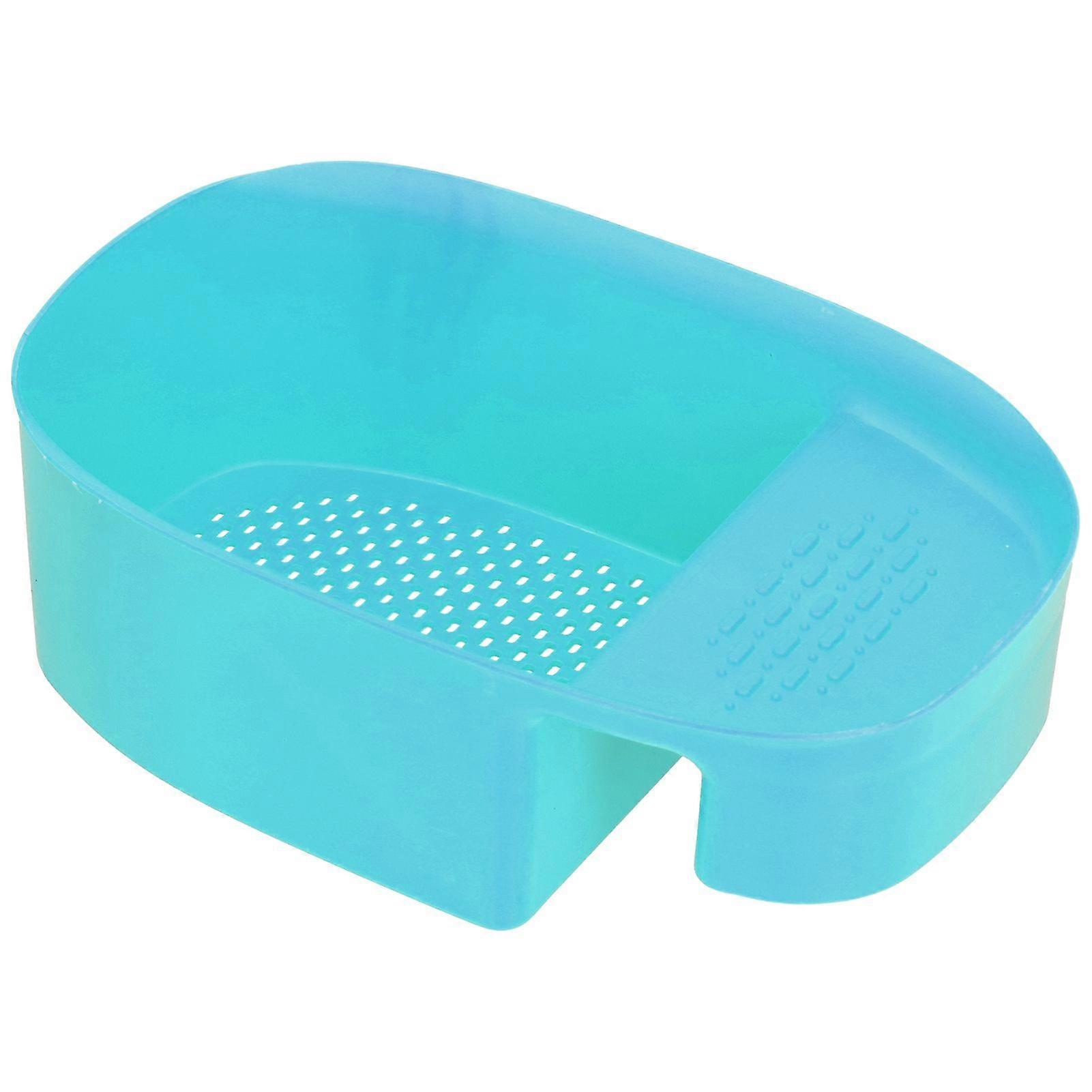 Sink Drain Rack Multifunctional Fruit Vegetable Drainer Leftovers Filter compatible Kitchen UseBlue_