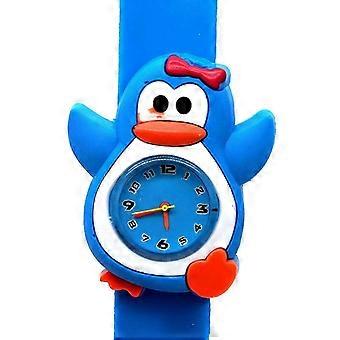 Mignon dessin animé montre à quartz coloré avec bracelet en silicone verre miroir montre cadeau pour