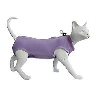 Cat Surgery Recovery Suit For Surgical Abdominal Wounds Home Indoor Pet Clothing For Cats After Surgery Pajama-Purple L