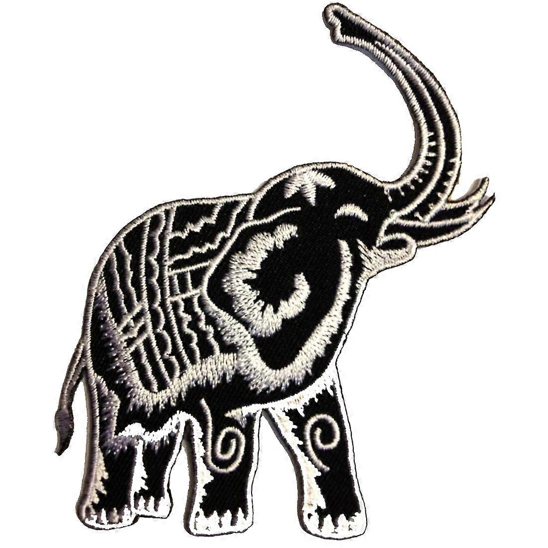 Patch / Iron-on Patch - Elephant Animal Thailand - Multiple Colors Selectable - 9.8 x 9.8 cm - Patch