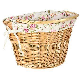 Wicker basket for bicycle front basket woven flower insert