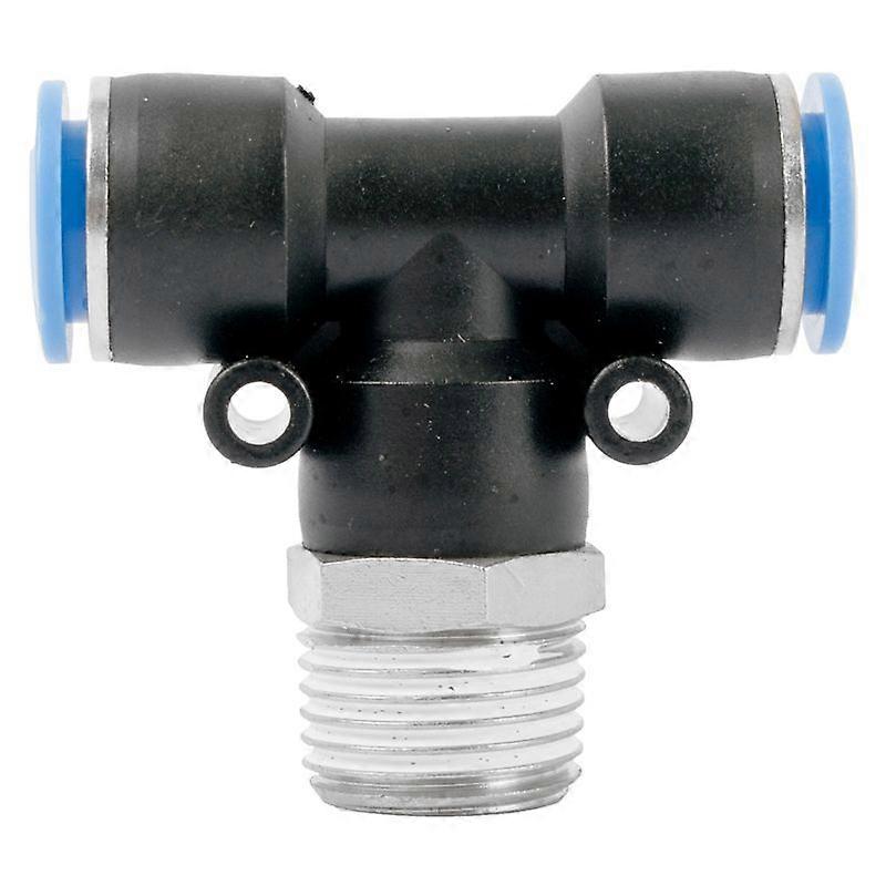 Pu Hose Fitting Tee 12mm-1/2 M - 4 Pack