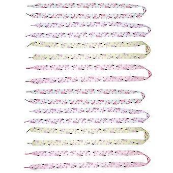 Transparent Shoelaces Flower Printed Shoelace Tie for Shoes 4Pairs Assorted Color