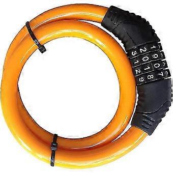 Cadenas Vlo Combinaison 4 Chiffres, Cble Long 60cm Diamtre 11mm, Pour Vlo Scooter, Couleur Assortie (11X600mm)