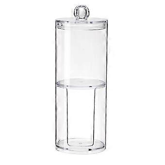 Cotton Swab Organizing Box for Storage Use 1Pcs Double Layer Transparent Case