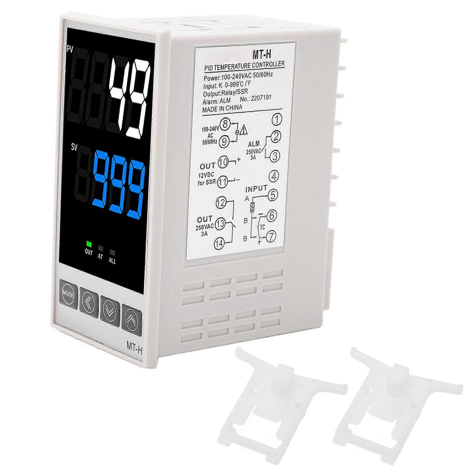 PID Temperature Controller Kit Intelligent Digital Display Automatic Temperature Control Instrument AC100240V 48 X 96mm