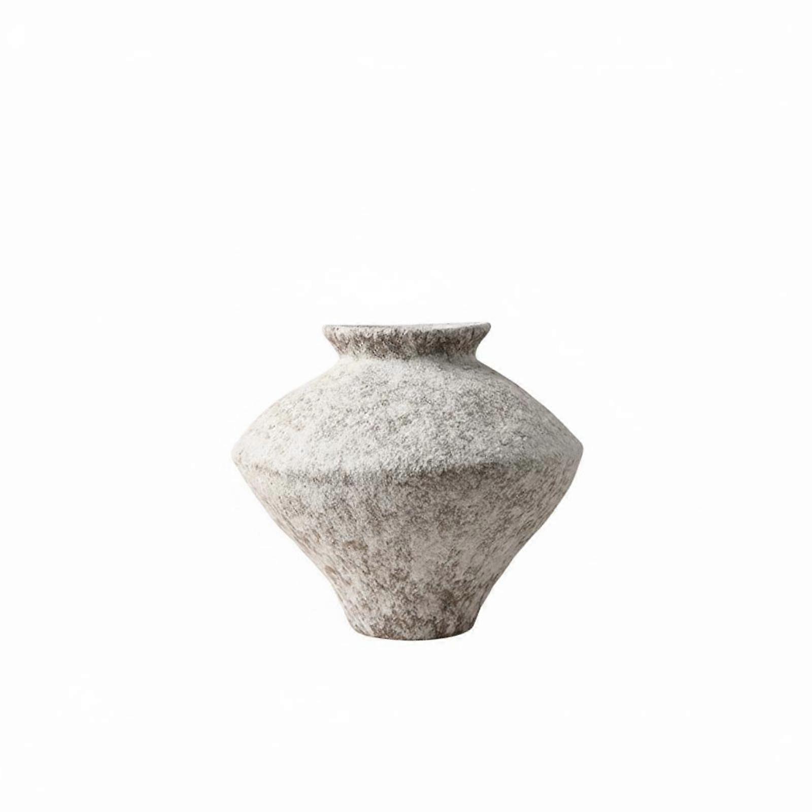 Frosted Ceramic Vase Sculptural Rustic Vase Squat