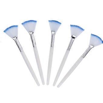 5 Pcs Makeup Fan Mini Silicone Makeup Applicator Facial Fan Brush Dual-sided Face Brushes Fan Brush