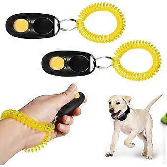 Dog Clicker, Training Dog Training Finger Clicker, Training Clicker with Elastic Strap & Large Button, Professional Training Dog Clicker for Dog, Cat,