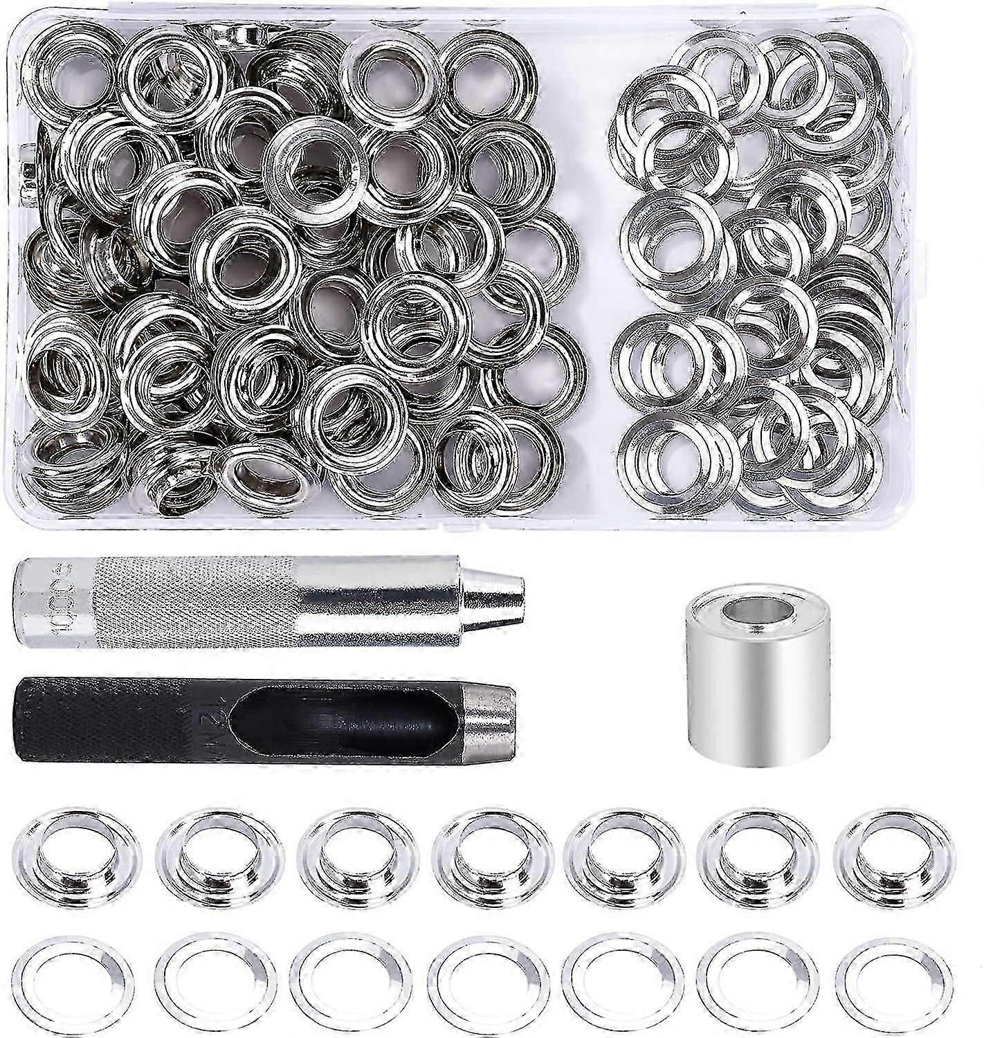Grommet Eyelets Tool Kit 12mm 100 Sets With 3pcs Grommet
