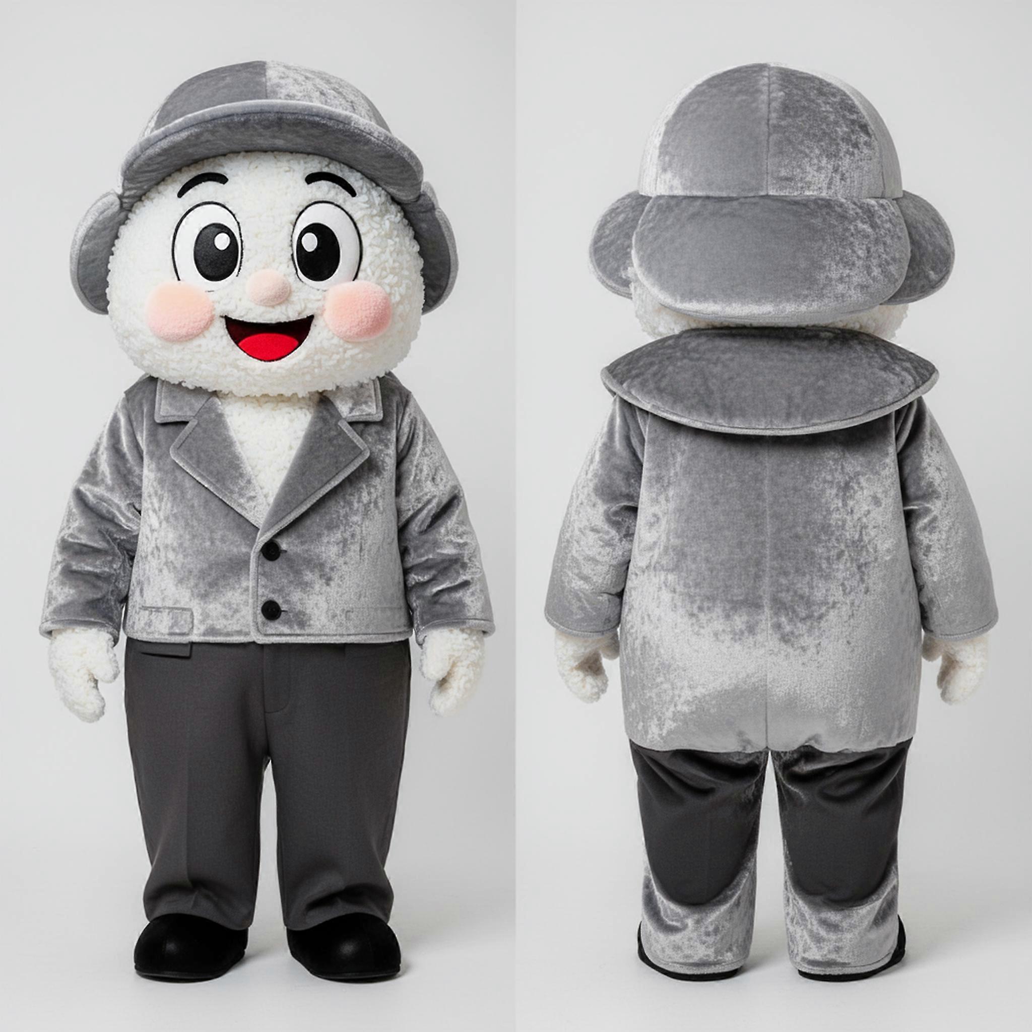 MASTICOT Silver Fluffy Fried Rice Mascot