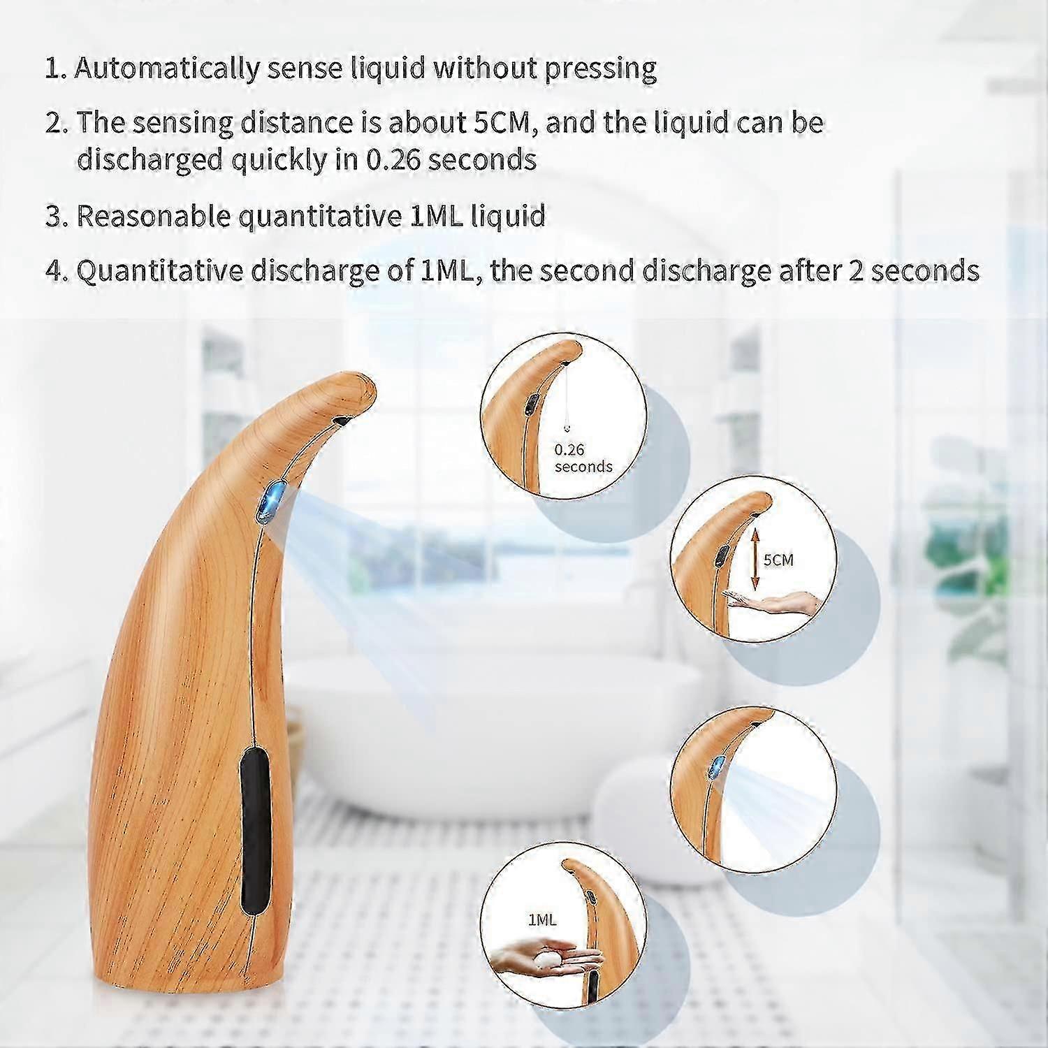 Automatic Sensor Soap Dispenser, Infrared Motion Sensor, Touchless Automatic Foaming Soap Dispenser, Suitable Bathroom