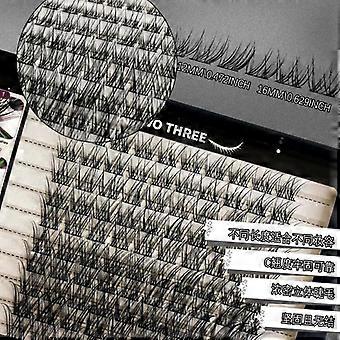 100pcs Natural Single False Eyelashes Beginners 10 Rows Soft Synthetic Lashes Lightweight Daily Wear