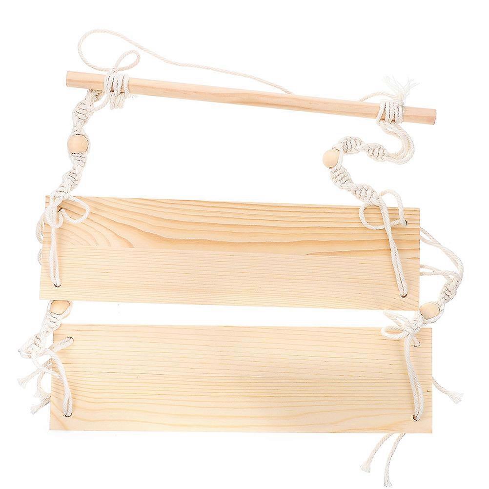 Wall Hanging Shelf 2Pcs Macrame Double Layer Plant Stand