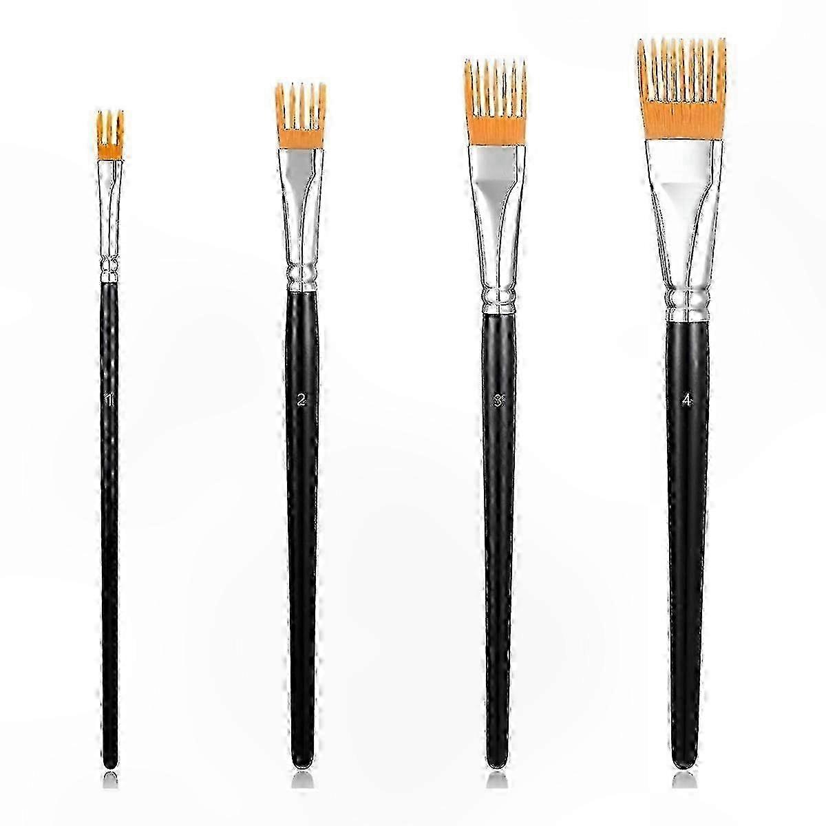 4Pcs Birch & Nylon Texture Brushes