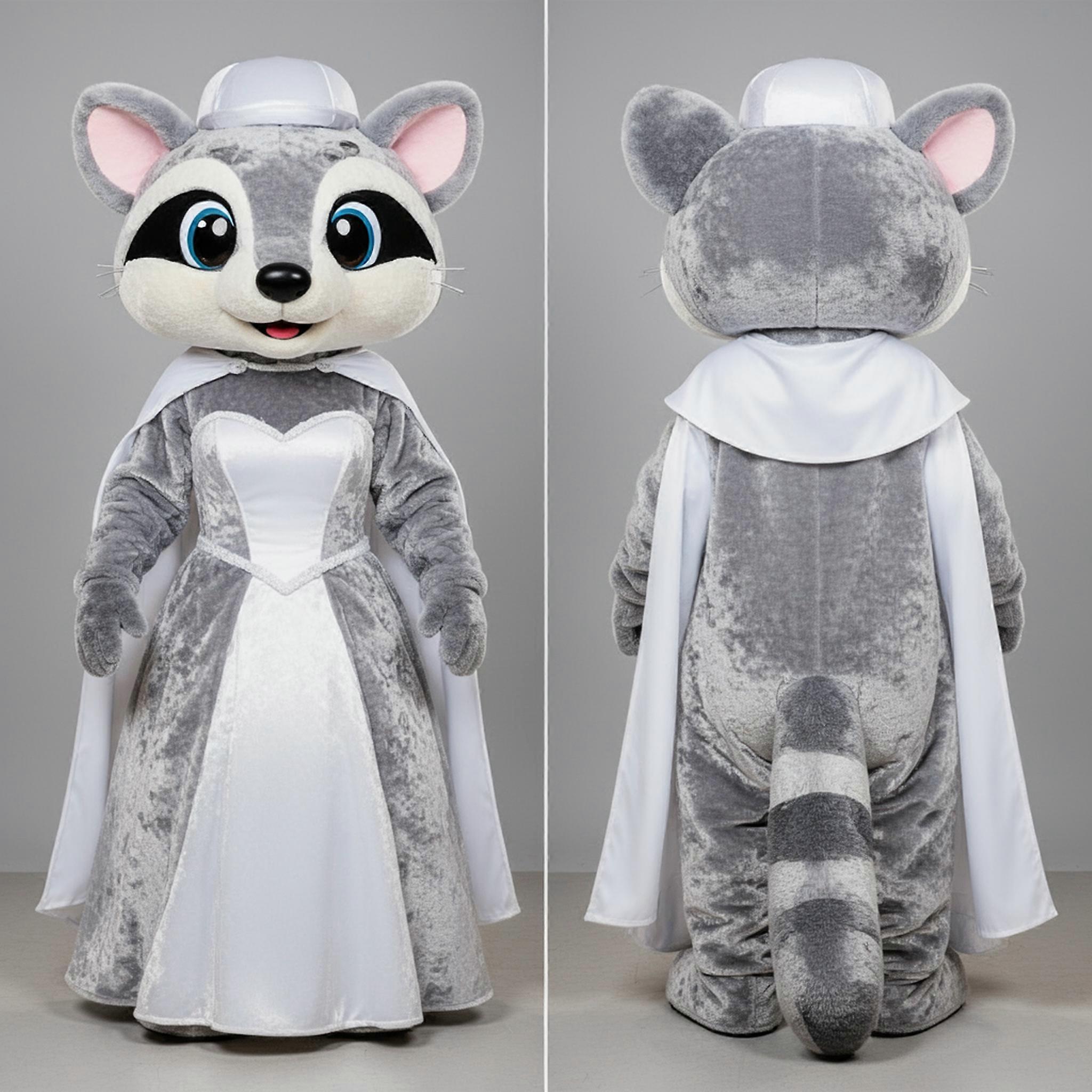 MASTICOT Silver Cartoon Civet Mascot