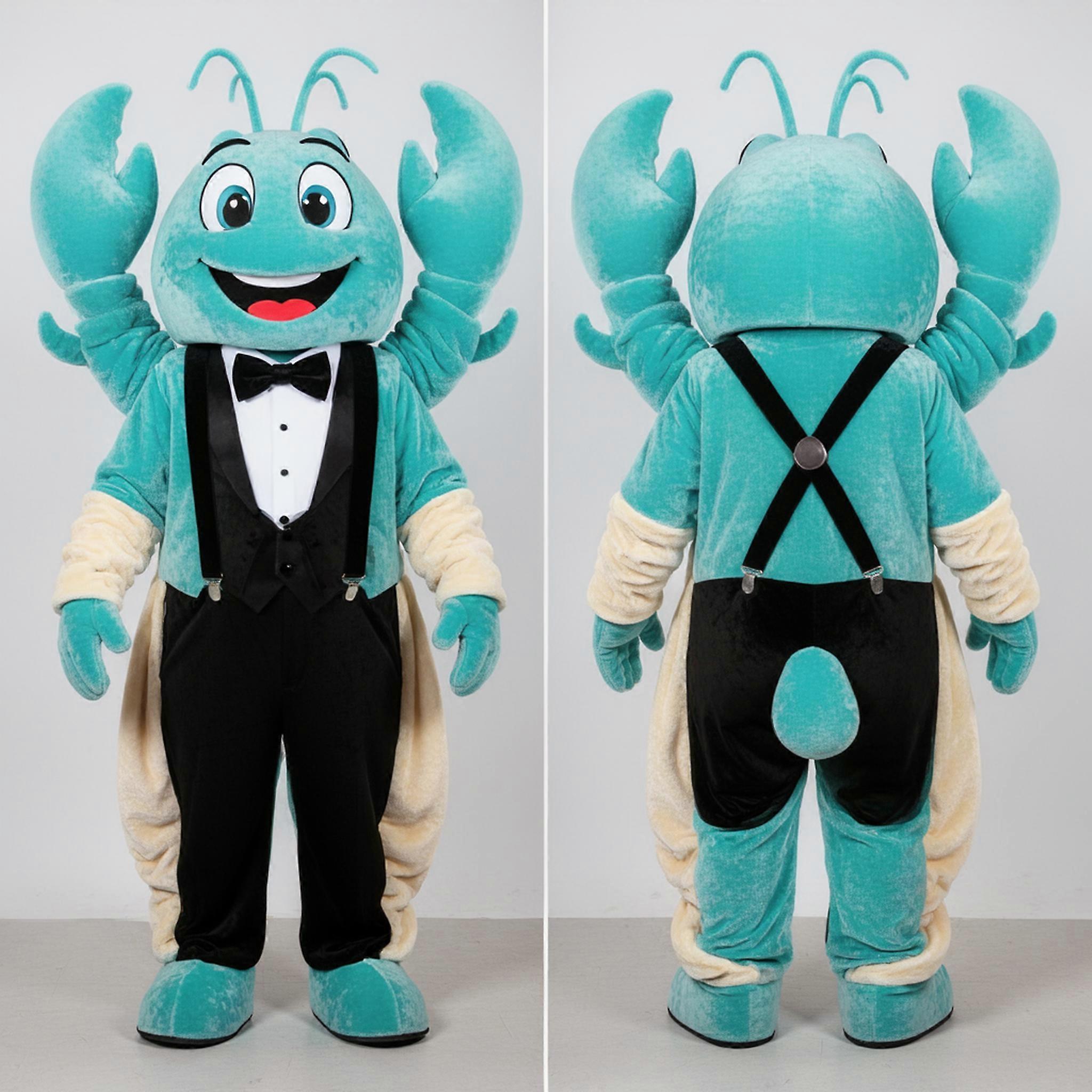 MASTICOT Turquoise Smiling Lobster Bisque Mascot