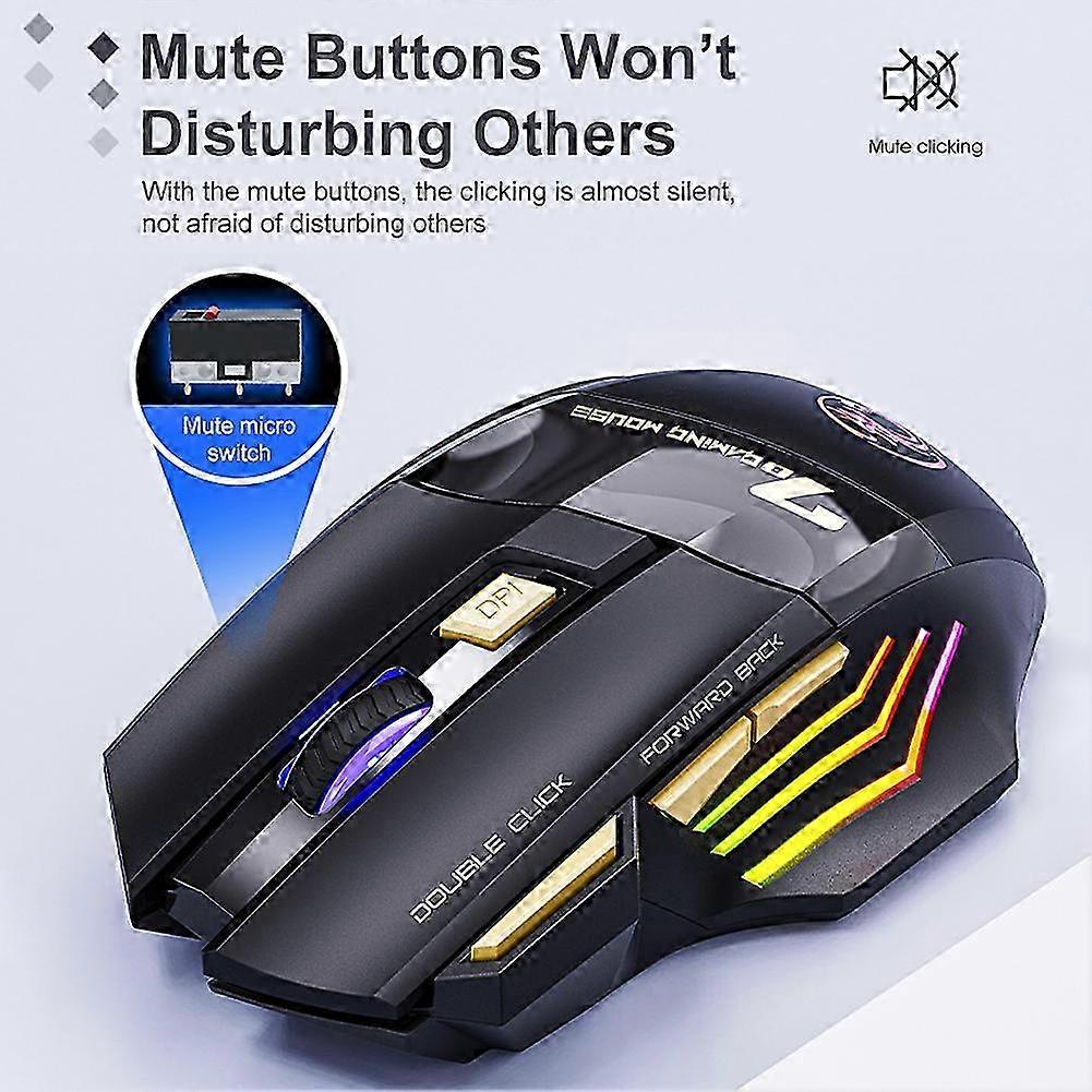 7-Button 2.4GHz Rechargeable RGB Mouse
