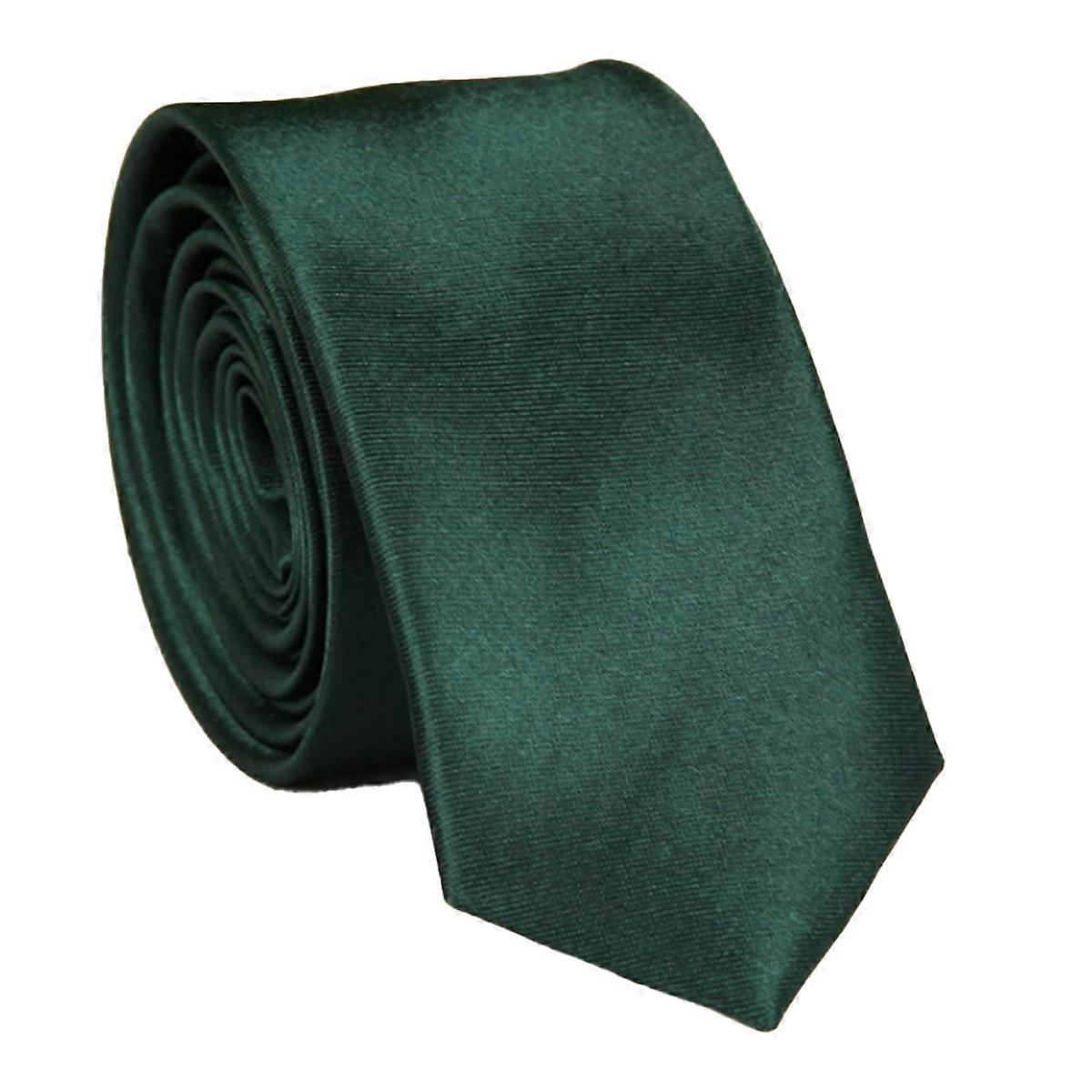 Solid Satin Wrinkle-Resistant Skinny Necktie