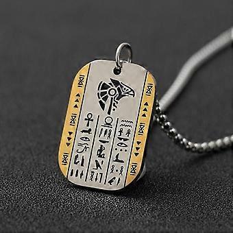 Quality Fashionable Medal Necklace Pendant Pirate Ship Compass Personality Men S Necklace Pendant Hip Hop Jewelry Trend Jewelry, 12786-Eye-Of Horus-2 