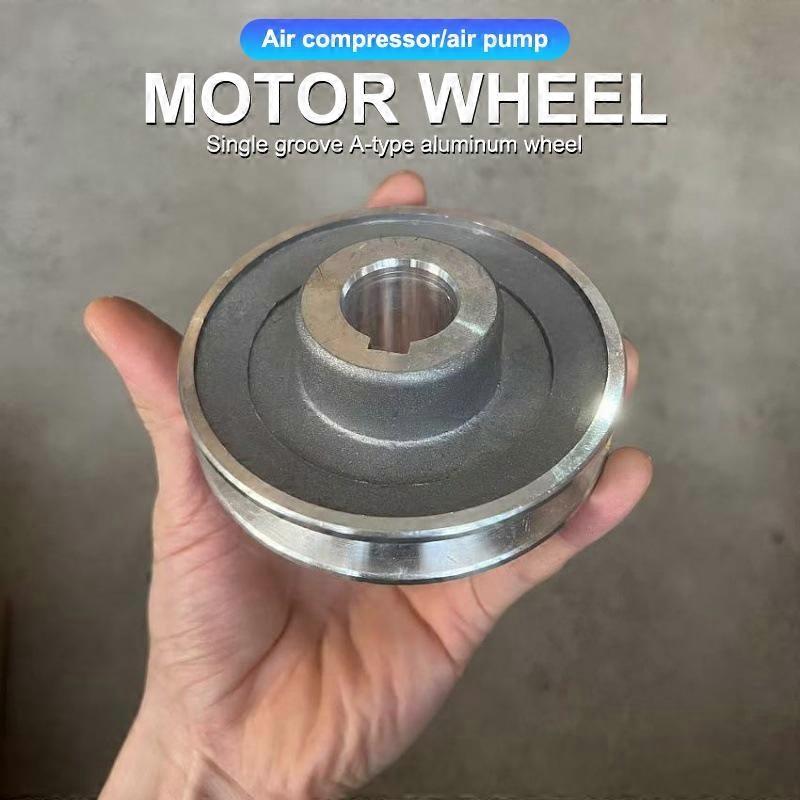 1 pièce : Poulie en aluminium pour moteur, à une seule encoche. Modèle de type 2070, compatible avec les compresseurs d'air et autres outils électriques de la série 2065. Accessoire.