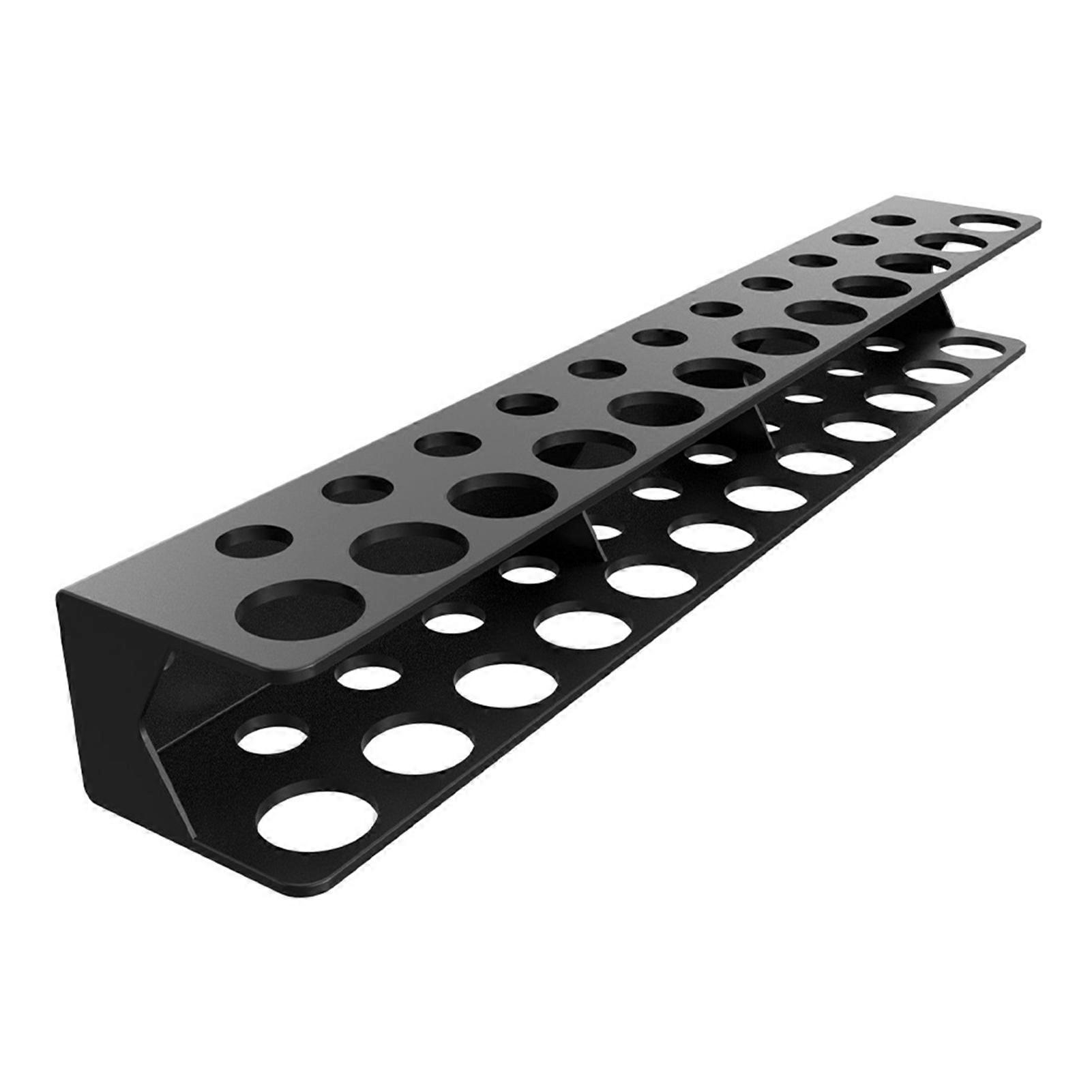 Wall Mount Screwdriver Organizer Rack - Multi-Hole Plastic Tool Holder