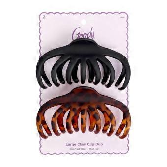 R10 Large Claw Clip Duo for Thick Hair, Non-Slip Grip, 2 Pack