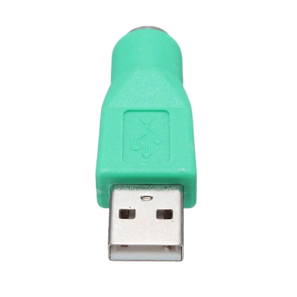 Cool grön Usb-hane till Ps2 kvinnlig omvandlare adapter för tangentbordsmus