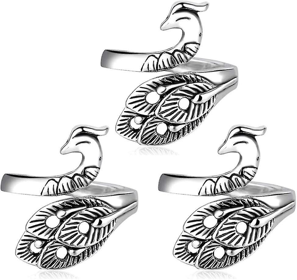 3Pcs Knitting Loop Crochet Ringadjustable Yarn Guide Finger Holder For Knitting Craft Tool