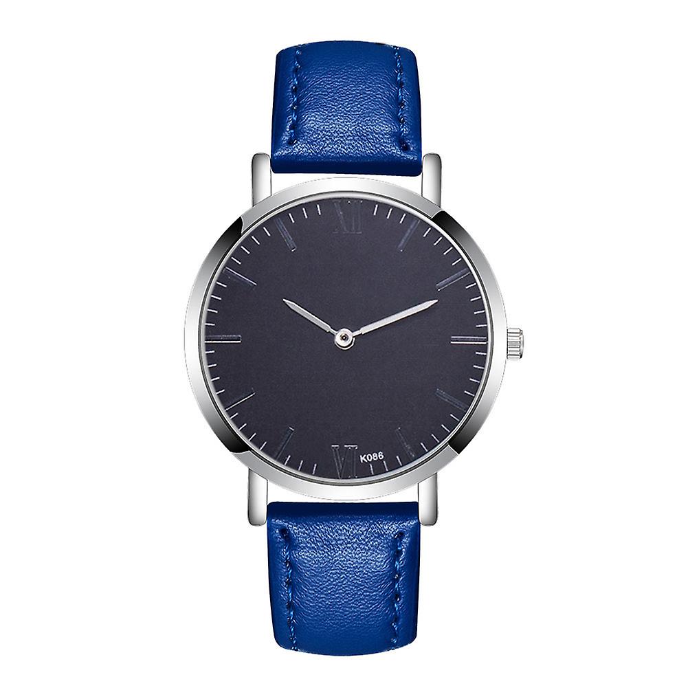 Men Casual Analog Quartz Wristwatch Round Dial with PU Leather Band New