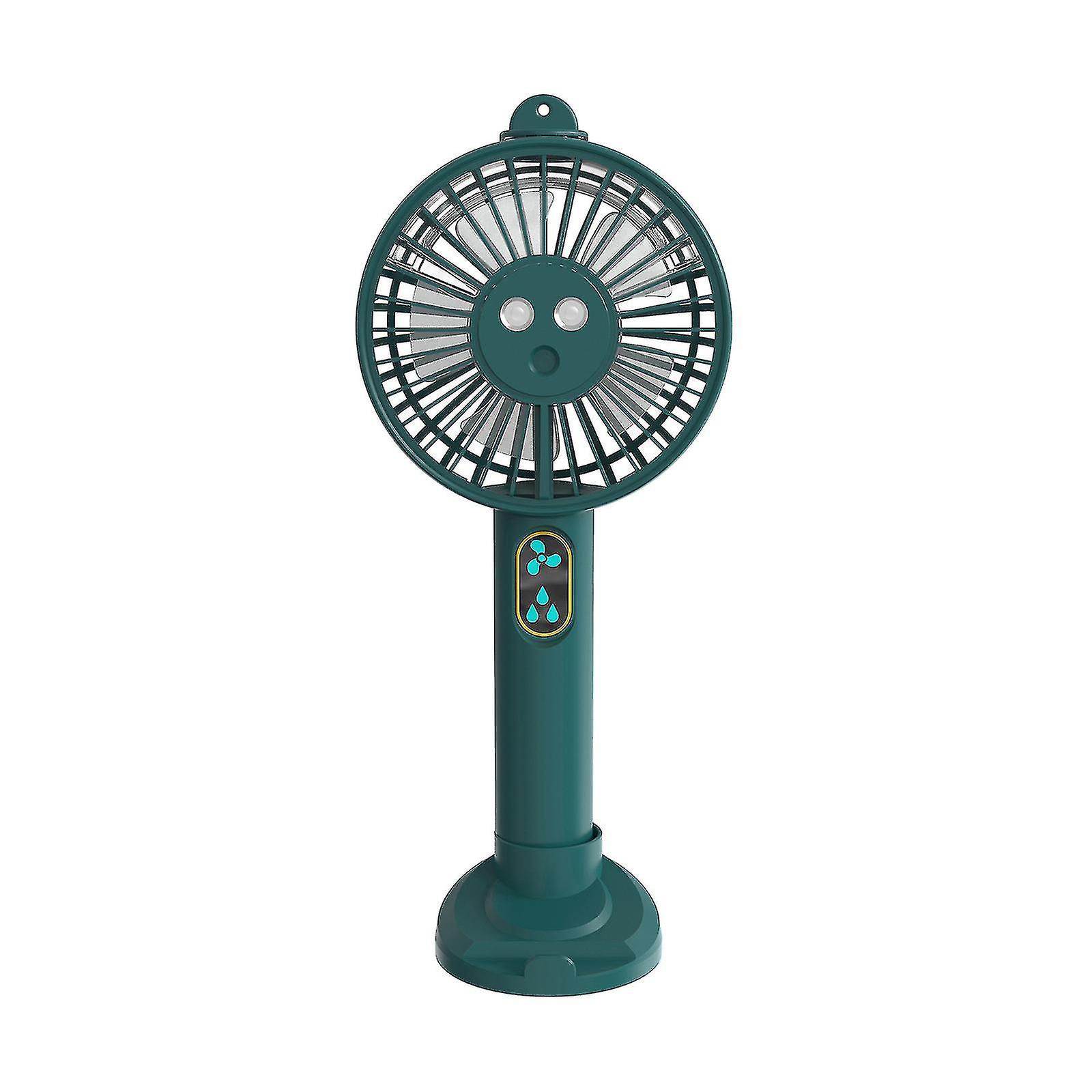 Rechargeable Humidifier Misting Fan Portable 2000mah Lcd Screen Button Built-in Humidification