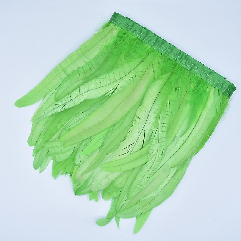 Wholesale 2m/piece Colored Rooster Tail Feather Fringe 12-14inch Pheasant Tail Feathers Ribbon Diy Crafts Carnival Costumes Decoration