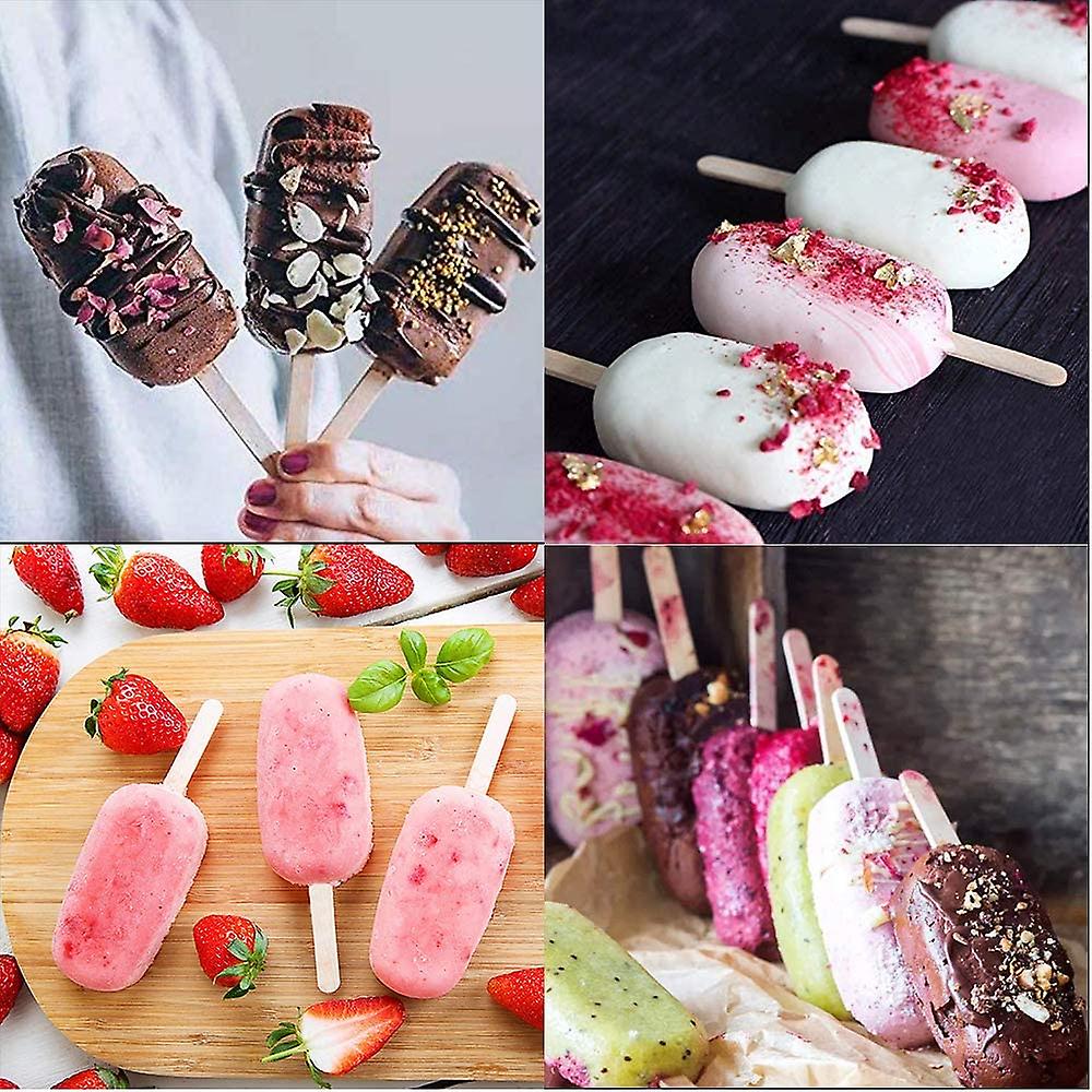 100 Stück Rock Candy Sticks – Holzstäbchen Mit Herz, Für Kaffee, Cake Pops, Getränke