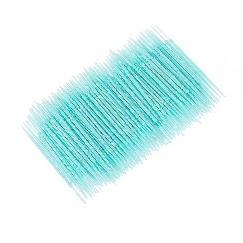 200pcs Double-headed Dental Brush Teeth Sticks Floss Pick Toothpick Tooth Clean