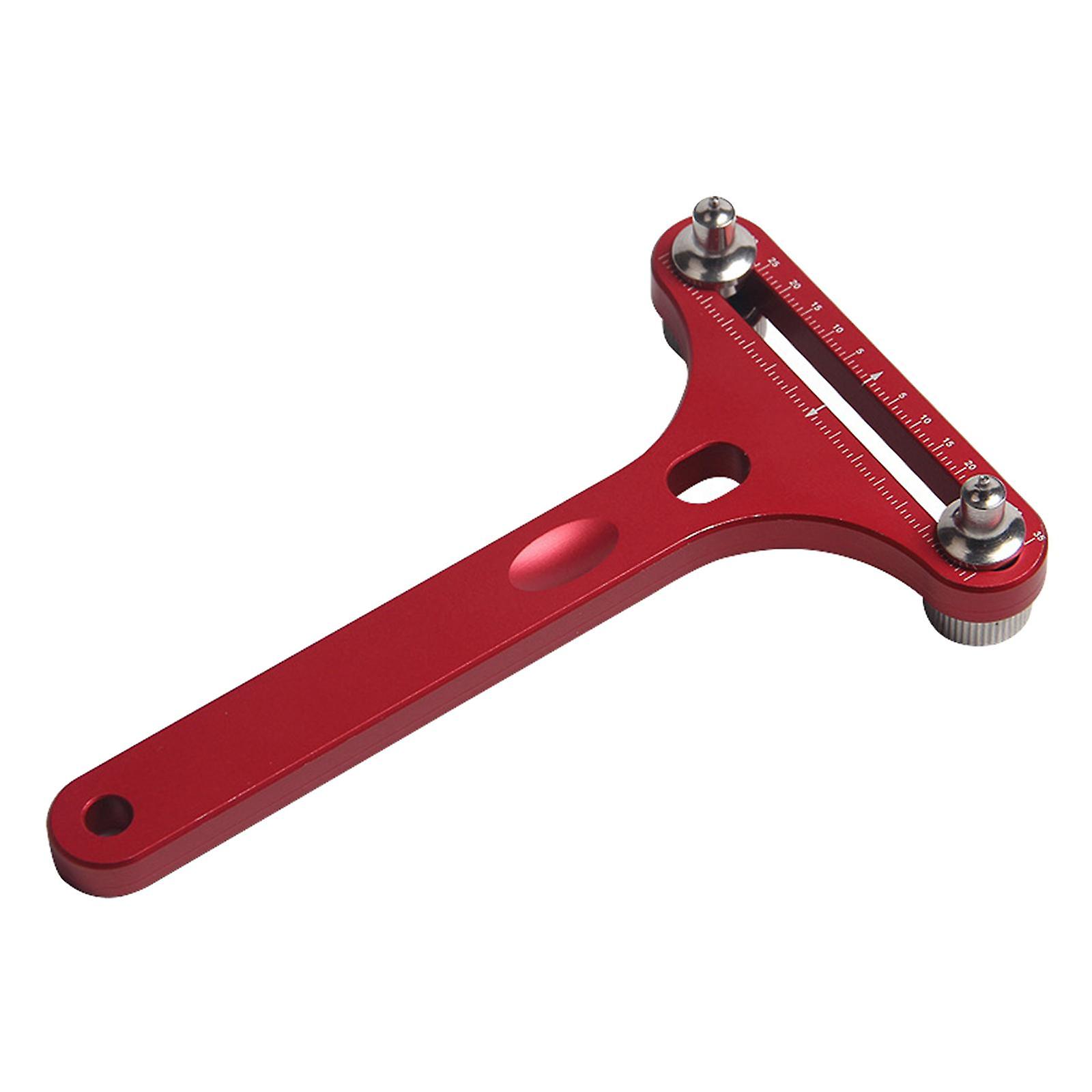 T-Shape Adjustable Watch Back Case Opener Wrench Remover  Red Round Teeth