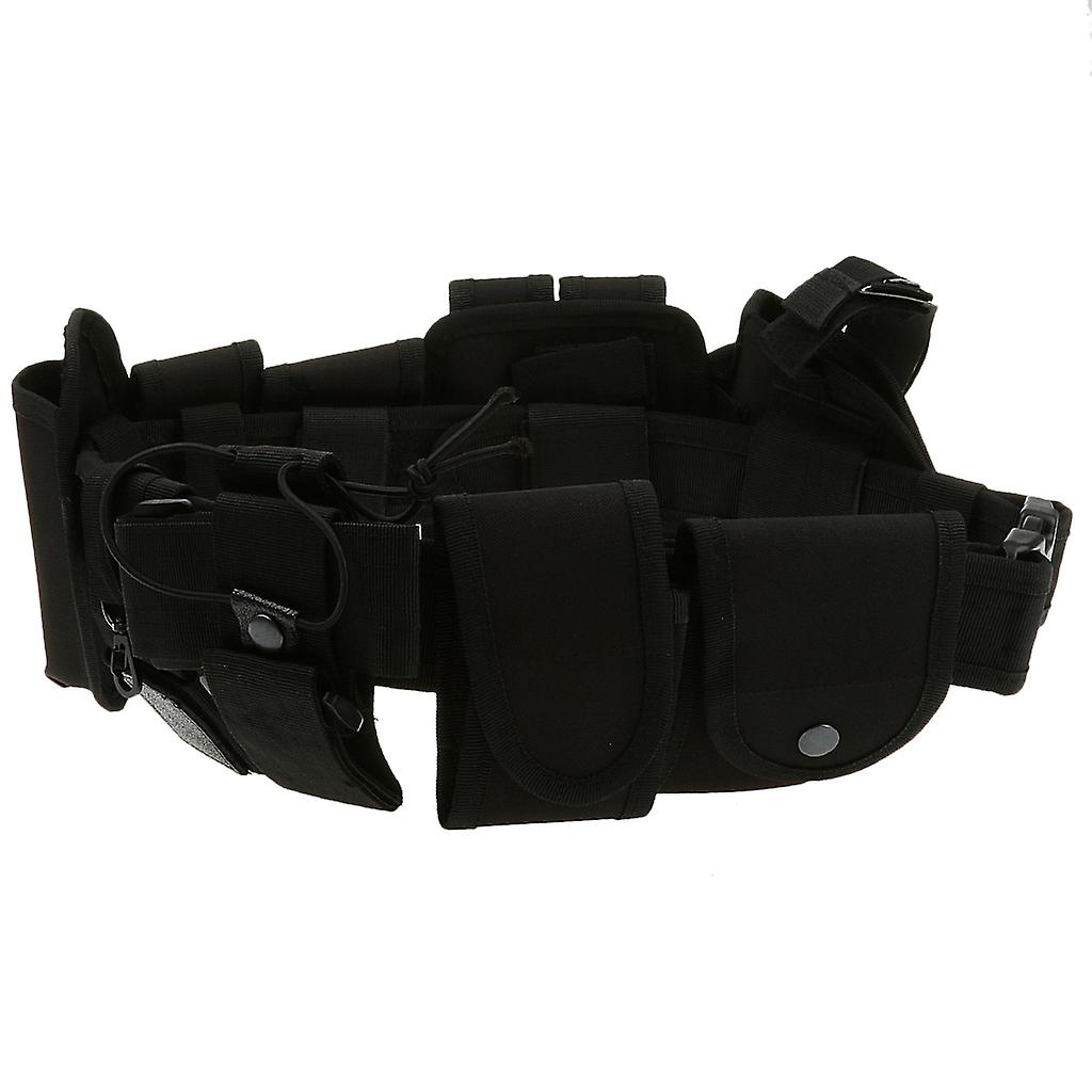Utility Belt Waist Bag Security Police Guard Kit with Radio Holster Pouch